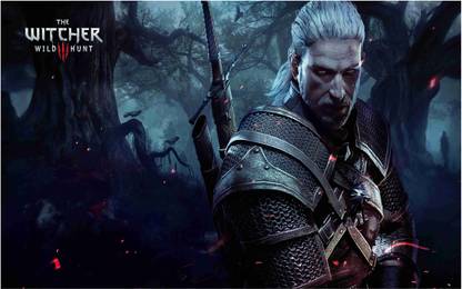 The Witcher Game Wall Poster For Room With Gloss Lamination M17 Paper Print