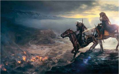 The Witcher Game Wall Poster For Room With Gloss Lamination M2 Paper Print