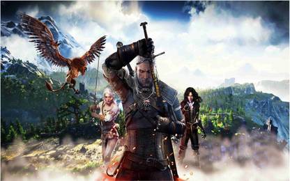 The Witcher Game Wall Poster For Room With Gloss Lamination M20 Paper Print