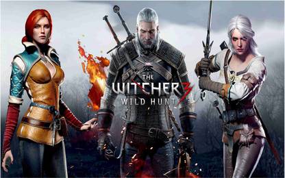 The Witcher Game Wall Poster For Room With Gloss Lamination M12 Paper Print