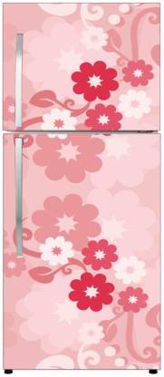 Ocean Decore 160 cm Double Door Fridge Multicoloe 3D Floral Size - 60x160 CM Self Adhesive Sticker