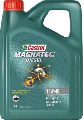 Castrol 15W-40 API SP ACEA A3/B4 Castrol MAGNATEC DIESEL| NON-STOP PROTECTION FROM EVERY START Synthetic Blend Engine Oil