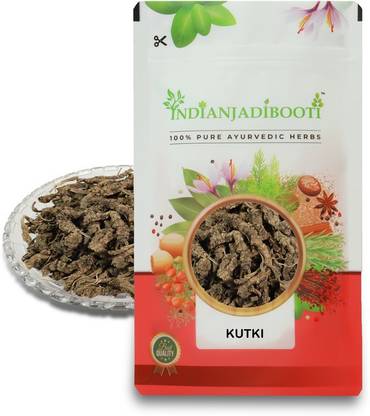 IndianJadiBooti Pure Kutki Root - Katuki Jadd - Kutaki Roots - Picrorhiza Kurroa, 100 Grams