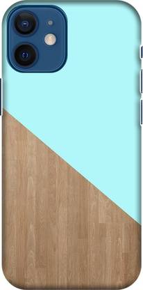 PNBEE Back Cover for Apple iPhone 12, A2403, A2172, iPhone13,2 - Wooden Pattern Print
