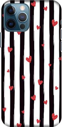 PNBEE Back Cover for Apple iPhone 12 Pro, A2407, A2341, A2406, A2408, iPhone13,3 - Heart Print