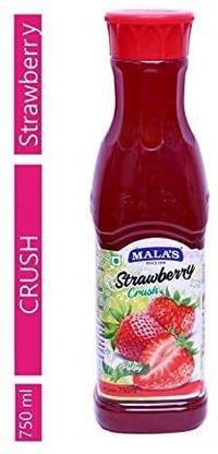 MALAS Fruit Crush Syrup for Cake Strawberry ( 750ml , Pack of 1 )