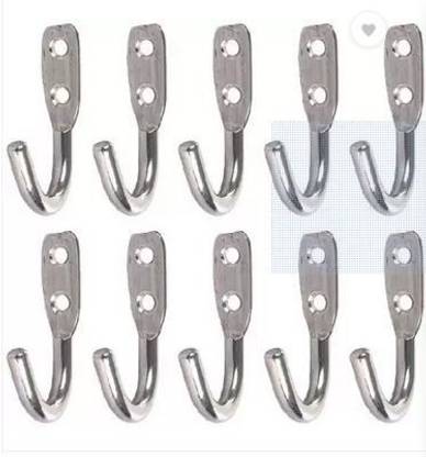 Sundeep 5.5 Cm J Type Hook Hanging Hooks Wall Mount Hook Closet Bedroom Office Curtain Hook
