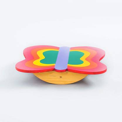 Ridni Wooden Butterfly Balance Board Indoor & Outdoor Activity Fitness Toy for Kids Wobble Board Fitness Balance Board