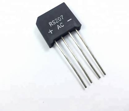 HRTRONICS RS207 BRIDGE RECTIFIER, Bridge Rectifiers RS2 CELL 2A 1000V Rect. Bridge Diode (PACK OF 10) Electronic Components Electronic Hobby Kit