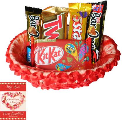 Cadbury Delicious Chocolate Hamper With Net Basket | Chocolate Gift Box To Gift Your Loved Ones On Valentine | 086 Combo