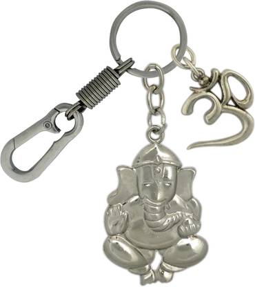 HANDSOME ISK Lord Ganesha Blessings Attractive Metallic design with Multi color Religious Om and High Quality Locking Lock, you can also use as a Perfect way for carrying your Car, Bike, Scuty, Home or Office keys in style also it’s a Creative Gift you can give to your love once Key Chain
