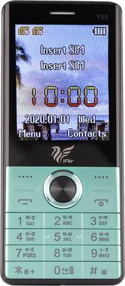 IAIR Basic Feature Dual Sim Mobile Phone with 2500mAh Battery, 2.8 inch Display Screen, 0.8 mp Camera in Twin Shade Colors and Smartphone Looks (FPY55, Mystic Green)