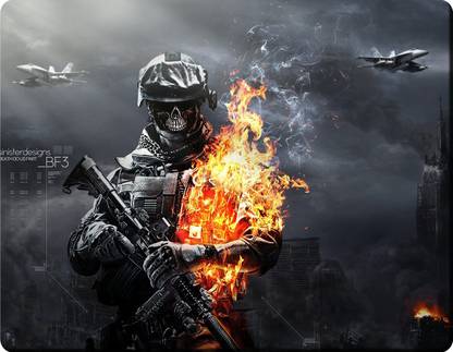 HOMYA Battlefield 3 Design 3D Print High Resolution Mousepad