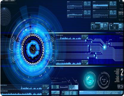 HOMYA iron-Man Jarvis Design 3D Print High Resolution Non Slip Base Mousepad