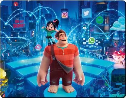 HOMYA RALPH ROMPE INTERNET Design 3D Print High Resolution Non Slip Base Mousepad