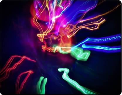 HOMYA Wonder Neon lights Design 3D Print High Resolution Mousepad