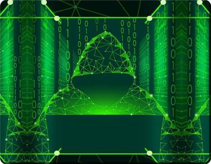 HOMYA Green Hat Hacker Design 3D Print High Resolution Mousepad