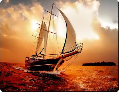 HOMYA Sailing Ship Design 3D Print High Resolution Mousepad