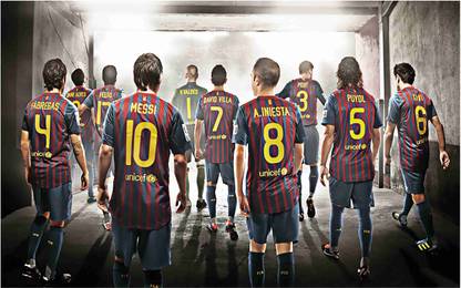 FC Barcelona Wall Poster For Room With Gloss Lamination M7 Paper Print