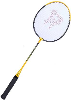 NICE Racket Wide Body Yellow Strung Badminton Racquet