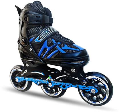JD FRESH JD FRESHHydra-MAX Adjustable Inline Shoe for All Age Groups (Small 10-13) Quad Roller Skates - Size 10-13 UK