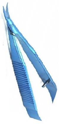 ADDLER Ophthalmic Conjunctival Scissors Titanium Size 11.5 CM. Life Time Anti Rusting Warranty. Qty 1 Curved And Angled Dissecting Scissors
