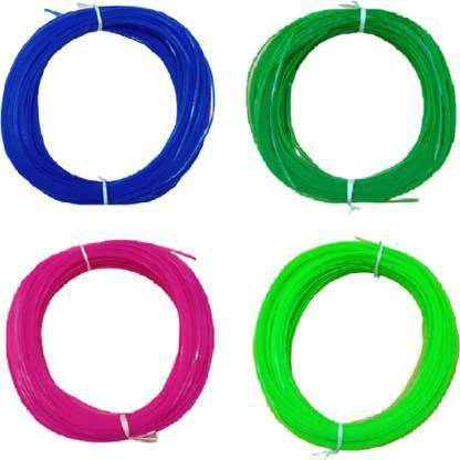 puffy Plastic superior quality multicolor broom wires for craft works, basket making, flower vases making, chair making, mobile holder making , pack of 4 colors ( ink blue,leaf green,dark pink,and parrot green
