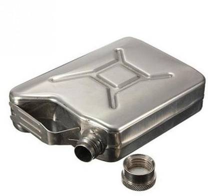 Protos ™ Premium Quality Heavy Stainless Steel Leak Proof Mini Jerry Can Drink Storage Stylish Designer Liquor Hip Flask With 1 Funnel ||Model 1234 (4 oz / 142 ML ) Stainless Steel Hip Flask