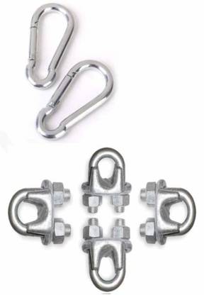 MTU ONLINE STORE 4 GYM WIRE U LOCK WITH 2 SNAP HOOKS Multi-training Bar