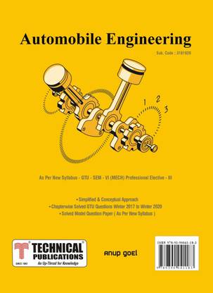 Automobile Engineering for GTU 18 Course (VI - Mech./Prof. Elec.- III - 3161920)