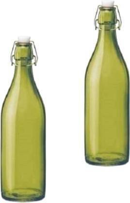 RKFancyLight GLOSSY CLEAR GLASS WATER/JUICE BOTTLES FOR MULTIPURPOSE BO16 1000 ml Bottle