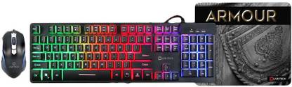 Live Tech Armour Keyboard Mouse Mousepad Combo Combo Set