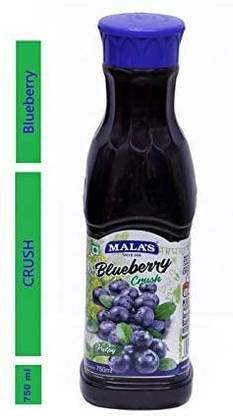 MALAS Fruit Crush Syrup for Cake , Blueberry ( 750ml , Pack of 1 )