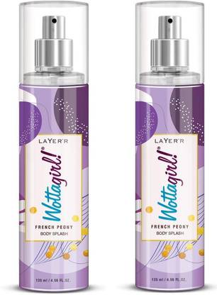 LAYER'R WATTAGIRL FREACH PEONY BODY SPLASH 135 ML EACH PACK OF 2 Body Mist - For Women