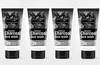 ZORDAN Charcoal  (Pack of 4) Face Wash
