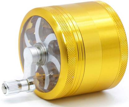 SEPARATE WAY Classic Metallic Herb crusher with Handle 4 Part , (Herb grinder/Herb crusher) Hand Muller Grinder
