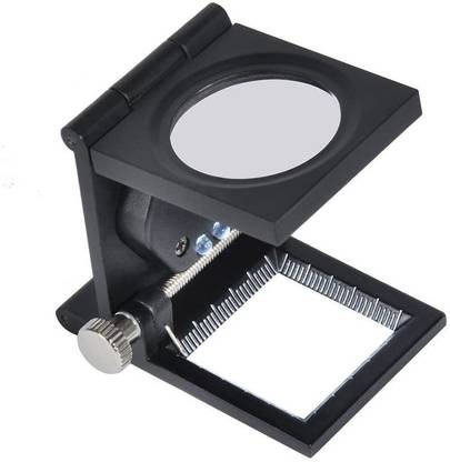 KNAFS 1Pc Led Fold Stand Fabric Cloth Square Magnifier Magnifing 10X Lens Watch Jewellery. 10X PAGE MAGNIFIER