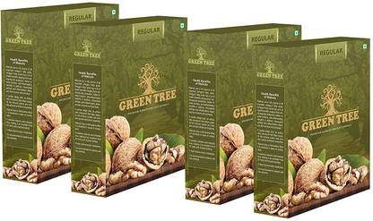 Green Tree REGULAR Walnut Kernels, Walnut Without Shell/Akhrot Giri, 250GM PACK OF 4 (1KG) Walnuts