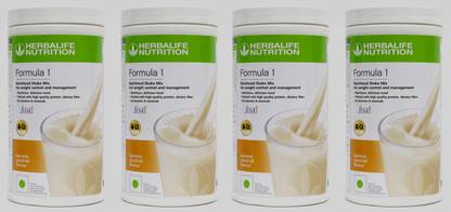 Herbalife Nutrition Formula 1 Nutritional Shake Mix - Banana Caramel Flavor 500g ( Pack Of 4 ) Plant-Based Protein
