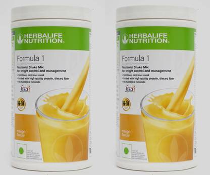 Herbalife Nutrition Formula 1 Nutritional Shake Mix - Mango Flavor 500g ( Pack Of 2 ) Plant-Based Protein