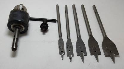 MIRI 10 mm,12 mm,16 mm,18 mm,20 mm and 25 mm drill with 13 mm drill chuck with SDS adaptor which suitable for hammer drill also Rotary Bit Set