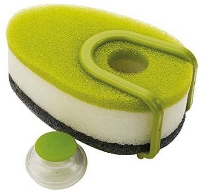 PAVITYAKSH 3 in 1 Layer Soapy-Sponge Self Release Dish Wash Liquid Scouring Sponge with Soap-Dispensing Capsule Pack of 3 Triple Layer Soapy-Sponge Self Release Dish Wash Liquid Scouring Sponge with Soap-Dispensing Capsule Scrub Pad Scrub Pad