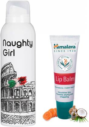 HIMALAYA Lip Balm And Naughty Girl Ciao Deodorant For Women 200ml