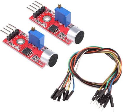 Aktronics Mic Microphone Sensor High Sensitivity Sound Detection Module with 10 Pcs Female to Female Jumper Wires for Arduino/raspberry PI Sound Recorder and Sound Circuit Electronic Hobby Kit