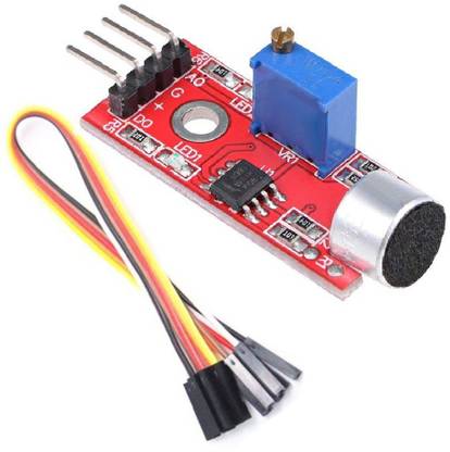 Aktronics Mic Microphone Sensor High Sensitivity Sound Detection Module with 4 Pcs Female to Female Jumper Wires for Arduino/raspberry PI Sound Recorder and Sound Circuit Electronic Hobby Kit
