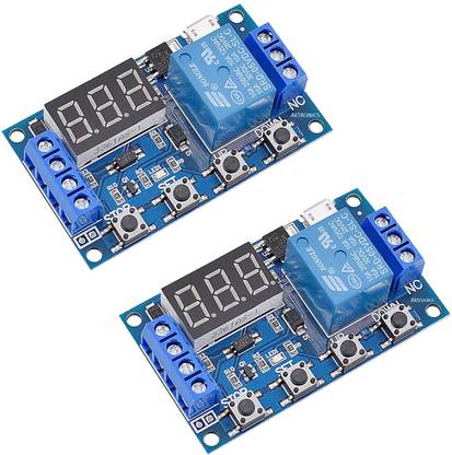 Scriptronics DV 6V~30V Multifunction Trigger Time Module Switch Control Timer Relay PACK 2 Timer Counter and Clock Electronic Hobby Kit