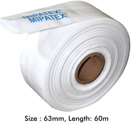 Mipatex 63mm HDPE Woven Laminated Lapeta Pipe, Flat Lay Tube Pipe (60 meter) Hose Pipe