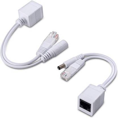 techut (1 Pair) Power Over Ethernet PoE Injector Splitter Adapter PoE Cables Lan Adapter
