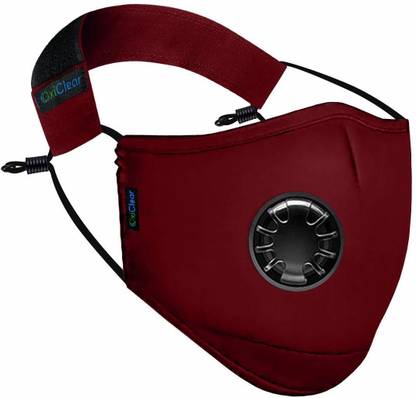 OxiClear N99 Anti-Pollution Face Mask , with 4 Activated Carbon Filters & Detachable Headband, D.R.D.O Certified, Washable And Reusable
