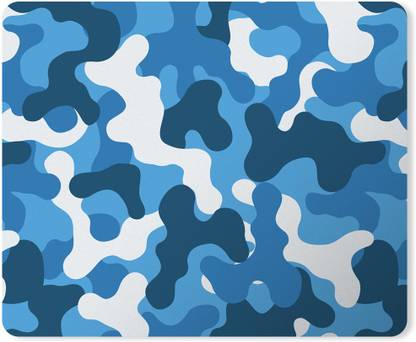 Chiraiyaa Camouflage-Army-Light-Blue-Mousepad-Rectangle-197 Non Slip Base Mousepad
